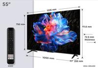 TCL 55-inch P6K LED 4K UHD HDR Smart TV |Google TV, 60Hz, HDR 10, AiPQ-processor, Dolby Audio, MEMC, HDMI 2.1, Bluetooth 5.2, WiFi 5, randloos ontwerp, (55P6K - 2025 model) - thumbnail