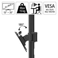 Hama Monitorhouder In Hoogte Verstelbaar Zwenk-/kantelbaar 13 - 35 - thumbnail