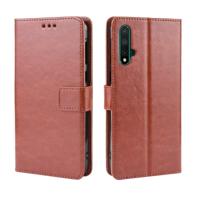 Retro Crazy Horse textuur horizontale Flip lederen case voor Huawei Nova 5/Nova 5 Pro met houder & kaartsleuven & fotolijstjes (bruin) - thumbnail