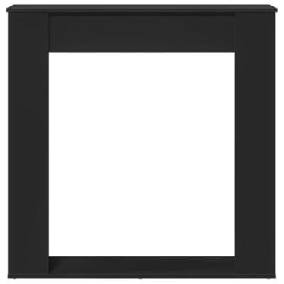 Haardombouw 100x20x100 cm bewerkt hout zwart