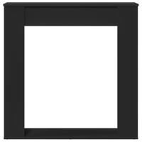 Haardombouw 100x20x100 cm bewerkt hout zwart - thumbnail