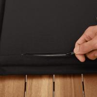 10-delige Loungeset met kussens poly rattan zwart - thumbnail