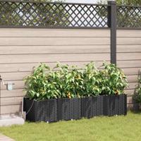 Tuin Bloempot 4 pcs Zwart Staal - thumbnail