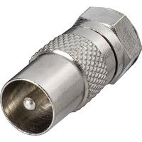 Renkforce F-Coax-adapter [F-stekker -Antennestekker 75 Ω] Zilver - thumbnail