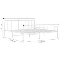 Bedframe metaal wit 160x200 cm - thumbnail