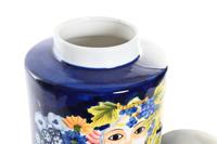 Vaas DKD Home Decor Porselein Zwart Shabby Chic (21 x 21 x 31 cm) - thumbnail