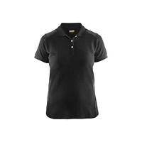 Blåkläder Dames poloshirt piqué 33901050 | Zwart/Donkergrijs | Maat XXL - 7330509646687 - thumbnail