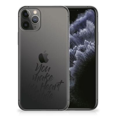 Apple iPhone 11 Pro | Siliconen hoesje | met naam Heart Smile