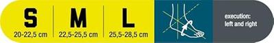 Push Sports 6434 Enkelbrace 8 - Antraciet - L - Links