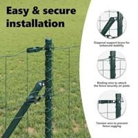 VidaXL Hek met paal groen 0,4 x 50 m staal en pvc - thumbnail