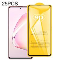 Voor Galaxy Note 10 Lite 25 PCS 9D Full Glue Full Screen Tempered Glass Film - thumbnail