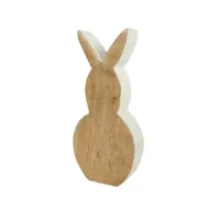 Figuur haas hout wit 18 cm | 24 stuks - thumbnail