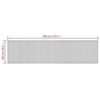VidaXL Vloerkleed rechthoekig 100x400 cm bamboe donkerbruin - thumbnail