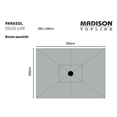 Grote Parasol Delos 300x200 cm Ecru van Madison - thumbnail