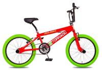 Royal Freestyle bmx 20" -bugatti - rood met groene banden - thumbnail