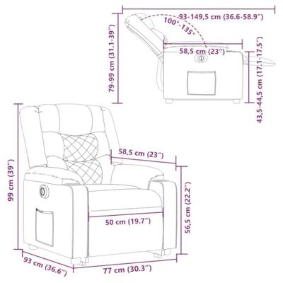 Sta-op-stoel elektrisch stof donkergroen