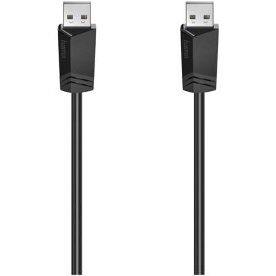 Hama USB-kabel A-A, USB 2.0, 480 Mbit/s, 1,50 m Kabel Zwart