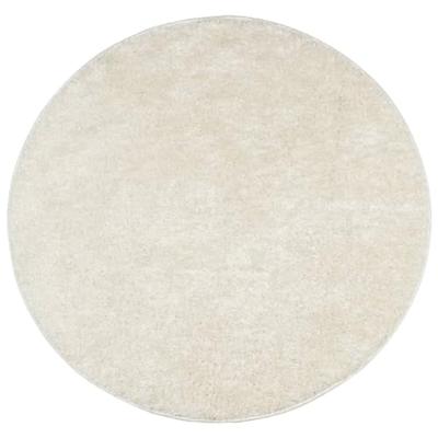 VidaXL Vloerkleed istan hoogpolig glanzend ø 100 cm crèmekleurig VidaXL Vloerkleed istan hoogpolig glanzend ø 100 cm crèmekleurig