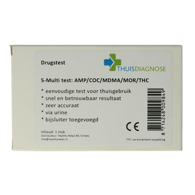 Thuis-diagnose Drugtest urine 5 soorten drugs 1 Stuks Thuis-diagnose Drugtest urine 5 soorten drugs 1 Stuks