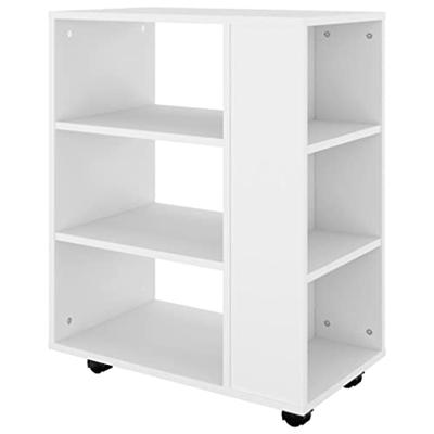 VidaXL Rolkast 60x35x75 cm bewerkt hout wit