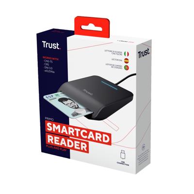 Trust Primo DNI Smartcard reader Desktop accessoire Zwart