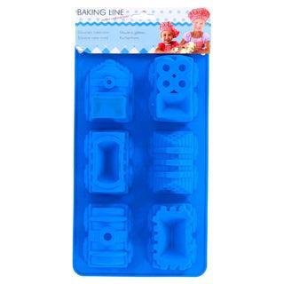 Siliconen Bakvorm Trein/Huis 17x5x30 cm