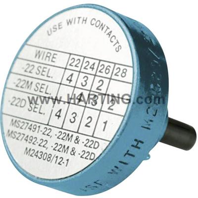 HARTING 09990000531 Positiehuls Blauw 1 stuk(s)
