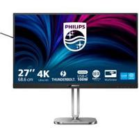 Philips 27B2U6903 Monitor, 68,6 cm (27 inch), UHD, WLED, 60 Hz, IPS, Adaptive Sync, TUV Eyesafe, luidspreker, in hoogte verstelbaar (3840 x 2160, 2 x HDMI 2.0, 1 x DP 1.4, USB-C) zwart/grijs - thumbnail
