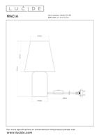 Lucide MACIA - Tafellamp - 1xE14 - Terracotta - thumbnail