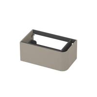 INK - Rechts Afgeronde Onderkast Gelakt 1 Lade Softclose Tbv Grepen - 800x450x350 Mm - Mat Creme Cotton - thumbnail