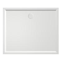 Douchebak Xenz Mariana | 120x100x4 cm | Incl.Afvoersifon-Chroom | Acryl | Rechthoekig | Wit glans - thumbnail