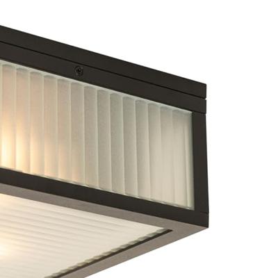 QAZQA Smart buiten plafondlamp zwart met ribbel glas incl. Wifi A60 - QAZQA Smart buiten plafondlamp zwart met ribbel glas incl. Wifi A60 -