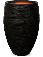 Capi Nature Rib NL vase luxe 45x72cm bloempot zwart - thumbnail
