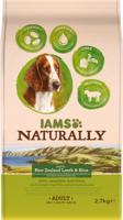 Iams Naturally Adult met lam & rijst hondenvoer 2 x 2,7 kg - thumbnail
