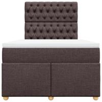 Boxspring met matras stof donkerbruin 120x200 cm - thumbnail