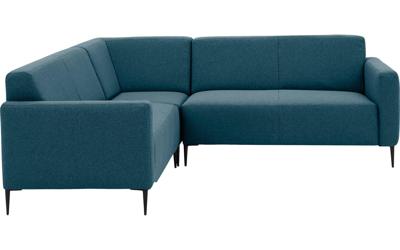 Goossens Bank Key West blauw, stof, 2-zits, modern design