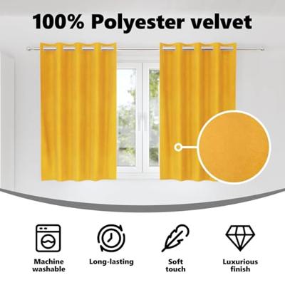 VidaXL Verduisterende gordijnen 2 pcs mosterdgeel 140 x 140 cm fluweel VidaXL Verduisterende gordijnen 2 pcs mosterdgeel 140 x 140 cm fluweel
