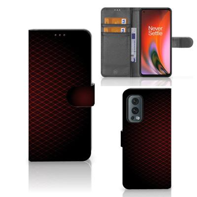 OnePlus Nord 2 5G | Telefoon Hoesje | Geruit Rood | Portemonnee hoesje