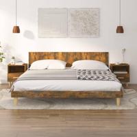 Nachtkastjes 2 st 40x35x47 cm gerookt eikenkleurig - thumbnail