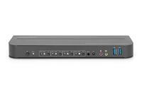 Digitus DS-12890 KVM-extender 4 poorten DisplayPort, HDMI Muis, Toetsenbord 3840 x 2160 Pixel - thumbnail