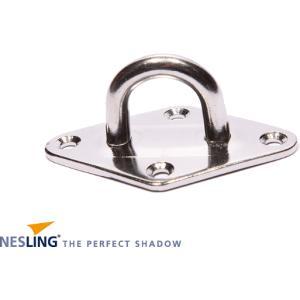 Nesling plaat met oog rvs - thumbnail