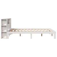 Bed met boekenkast zonder matras grenenhout wit 135x190 cm - thumbnail