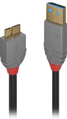 Lindy 36766 1m USB A Micro-USB B Mannelijk Mannelijk Zwart USB-kabel