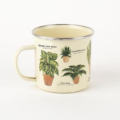 Emaille Mok Met Planten