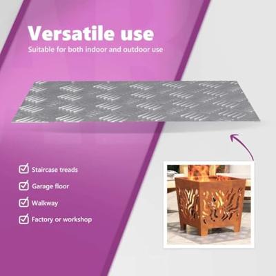 VidaXL Trap tread rechthoekig 2 pcs zilver 60 x 40 cm aluminium