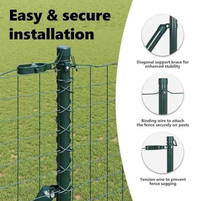 VidaXL Afrasteringspaal 7 pcs groen staal