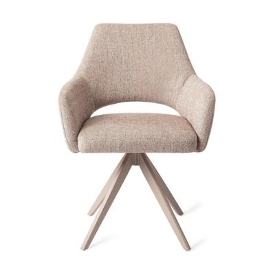 Jesper Home Draaibare Eetkamerstoel 'Yanai' Turn Beige, kleur Biscuit Beach
