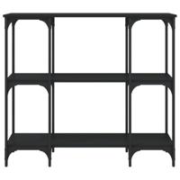 Wandtafel 102x35x90 cm bewerkt hout zwart - thumbnail