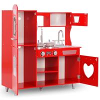 Kinderspeelkeuken 84x31x89 cm MDF rood - thumbnail