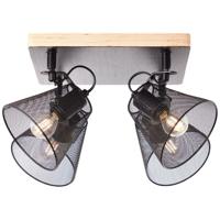 Brilliant 40135/76 - 4 Spots Plafondlamp Metaal/Hout - thumbnail